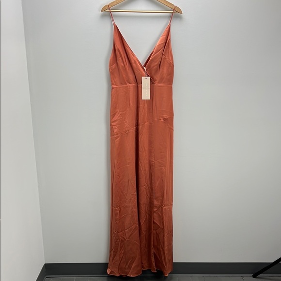 Keepsake The Label Vienna Gown Burnt Orange Maxi Dress Large Bridesmaid New NWT - Picture 1 of 11